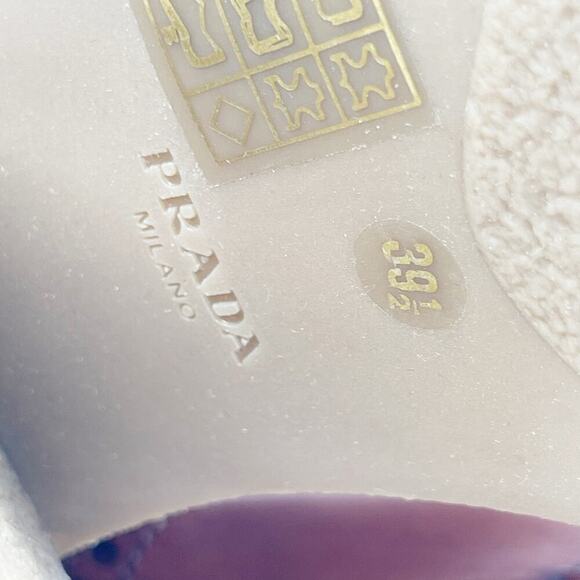 Prada Terracotta Leather Brogue Lace Up Chunky Platform Block Heel Shoes IT 39.5 - Picture 10 of 13